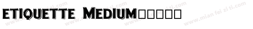 etiquette Medium字体转换